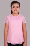 Блузка для девочки Анжелика Арт. 13177 (Светло-розовый) - Модно-Трикотаж