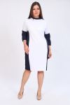 Платье 52235 (Белый/синий) - Модно-Трикотаж