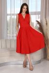 Платье П219 (Красный,белый) - Модно-Трикотаж