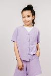 Рубашка для девочки 0610 (Сиреневый) - Модно-Трикотаж